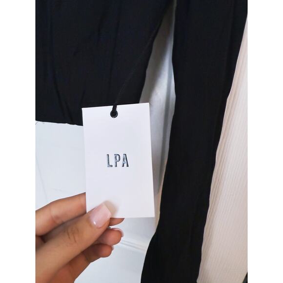 NWT LPA Whimsigoth Cropped Corset Top Medium Black Y2K Vamp Dark Fairy Punk Emo - Picture 4 of 6